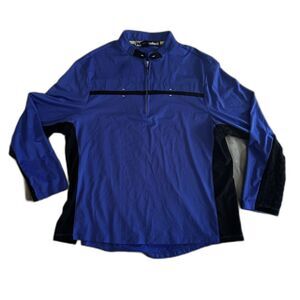 Jamie Sadock Women's Long Sleeve 1/4 Zip Athletic Blue Black Top Large